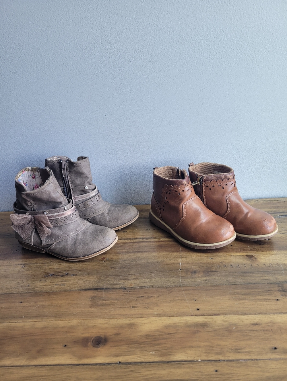 Jellypop Stride Rite 360 Toddler Girls Size 8 Boots Brown Set of 2